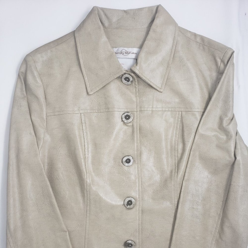 NWT Simply Manakin Leatheret Jacket Yellow Haze 9